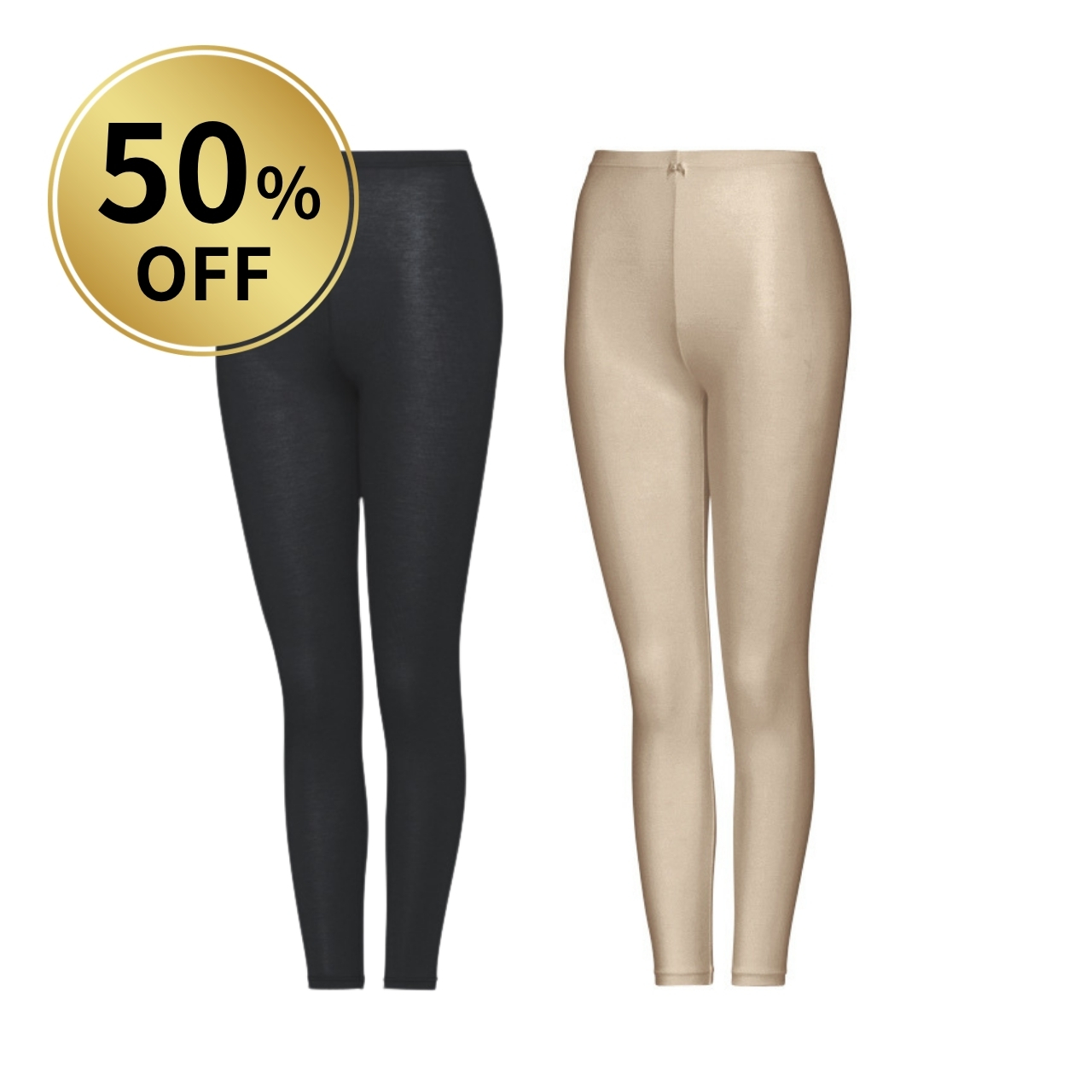 【50％OFF】アウトラストキュプラインナー ロング丈ボトム（レース無）