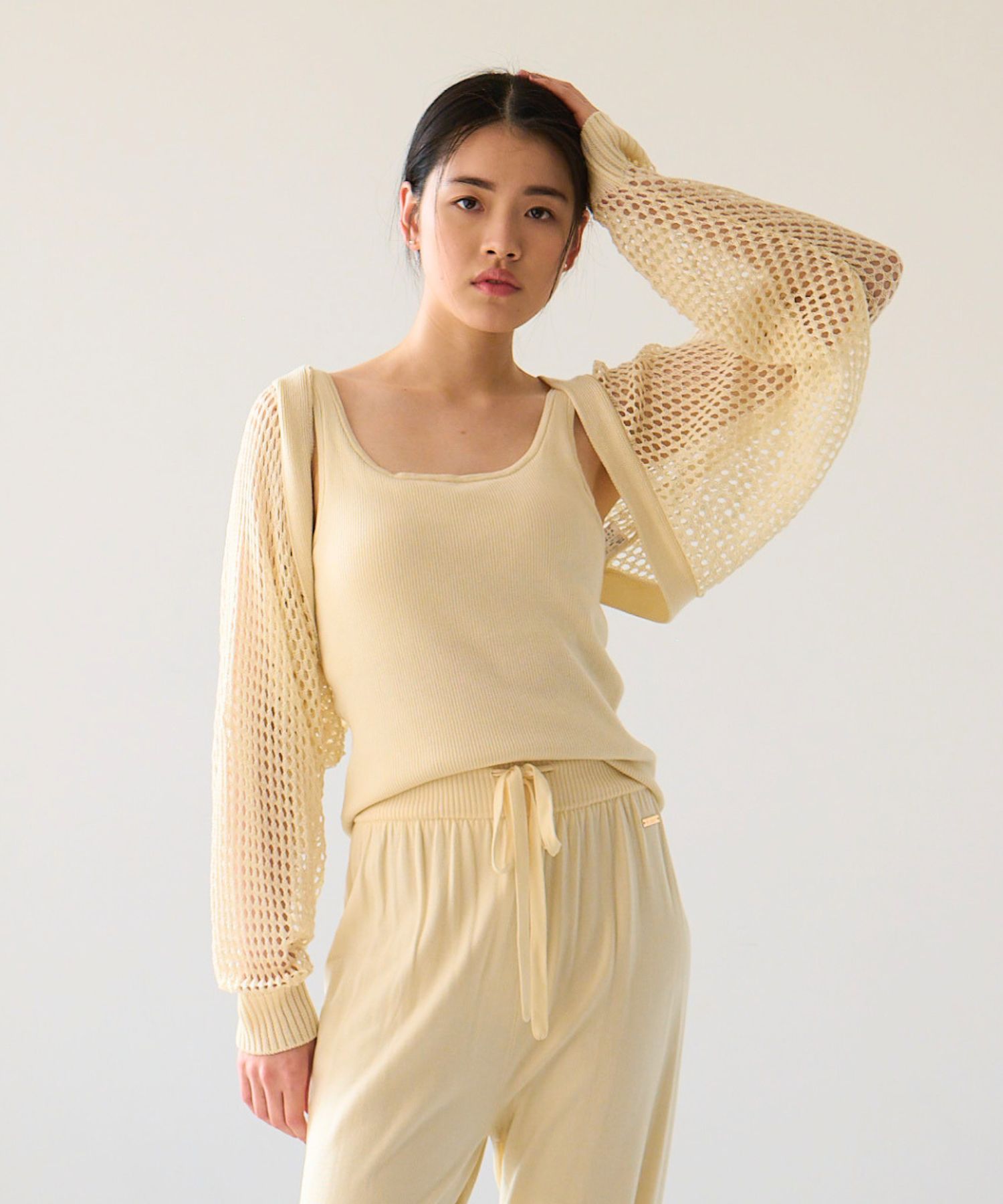 【40％OFF】メッシュボレロ × タンクアンサンブル