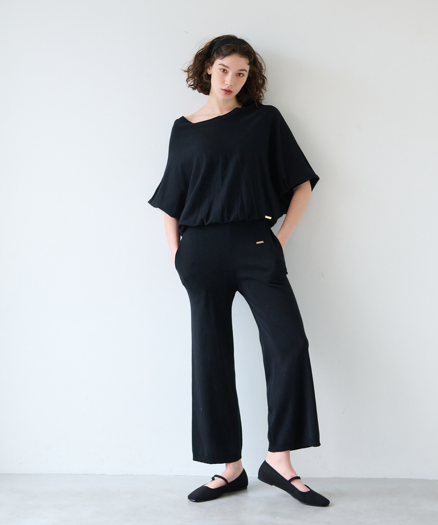 【40％OFF】ワイドニットパンツ