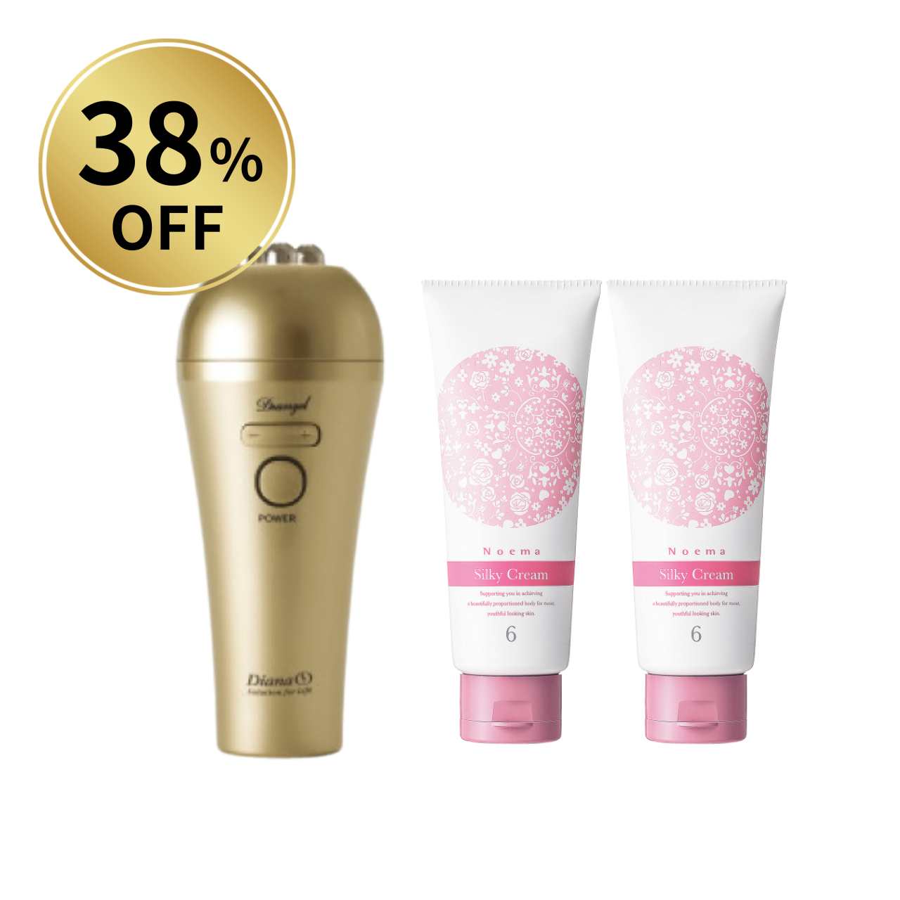 【38％OFF】フェイストレーナー＆シルキークリーム2本セット 在庫一掃セール