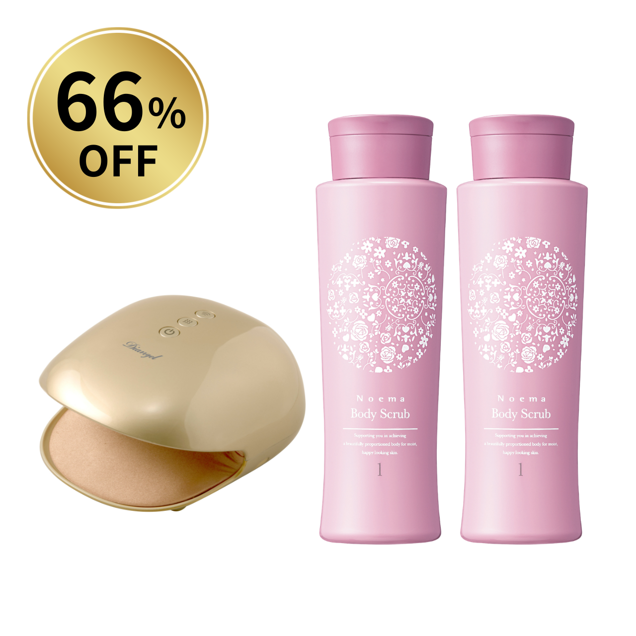 【66％OFF】ハンドエステ＆ボディスクラブ2本セット 在庫一掃セール