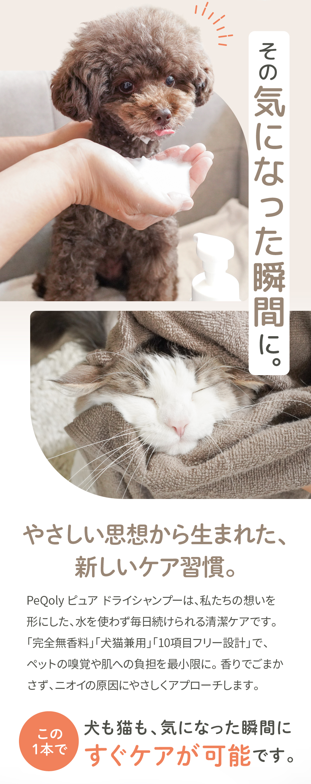 犬猫の気になった瞬間に使える新しいケア習慣の紹介