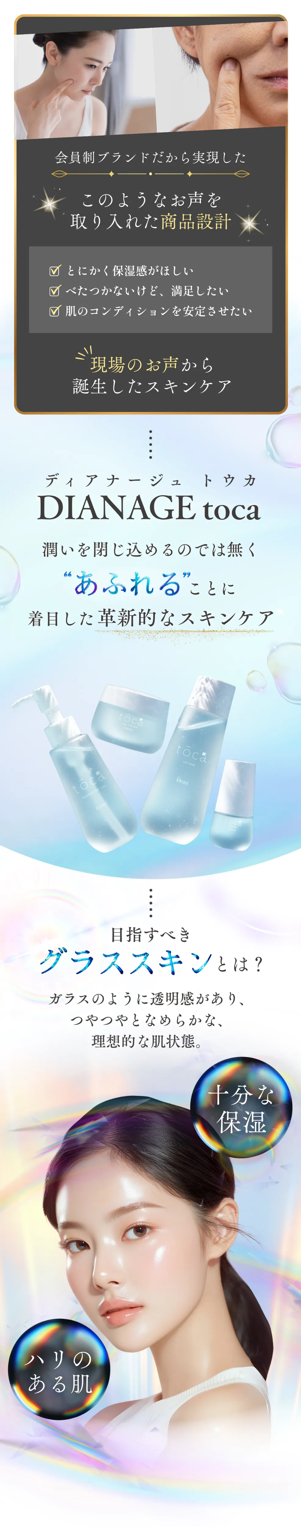 DIANAGE toca 肌のお悩み