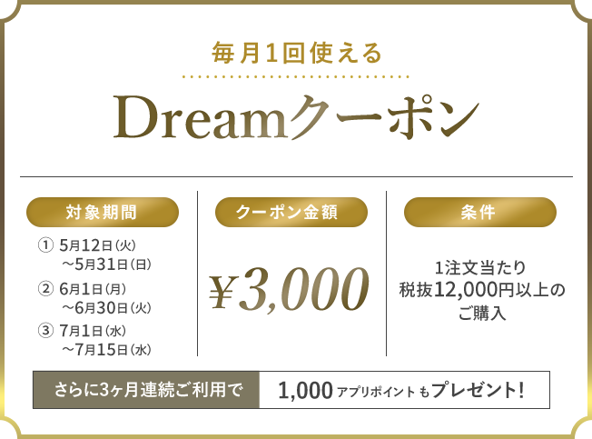 Dreamクーポン詳細